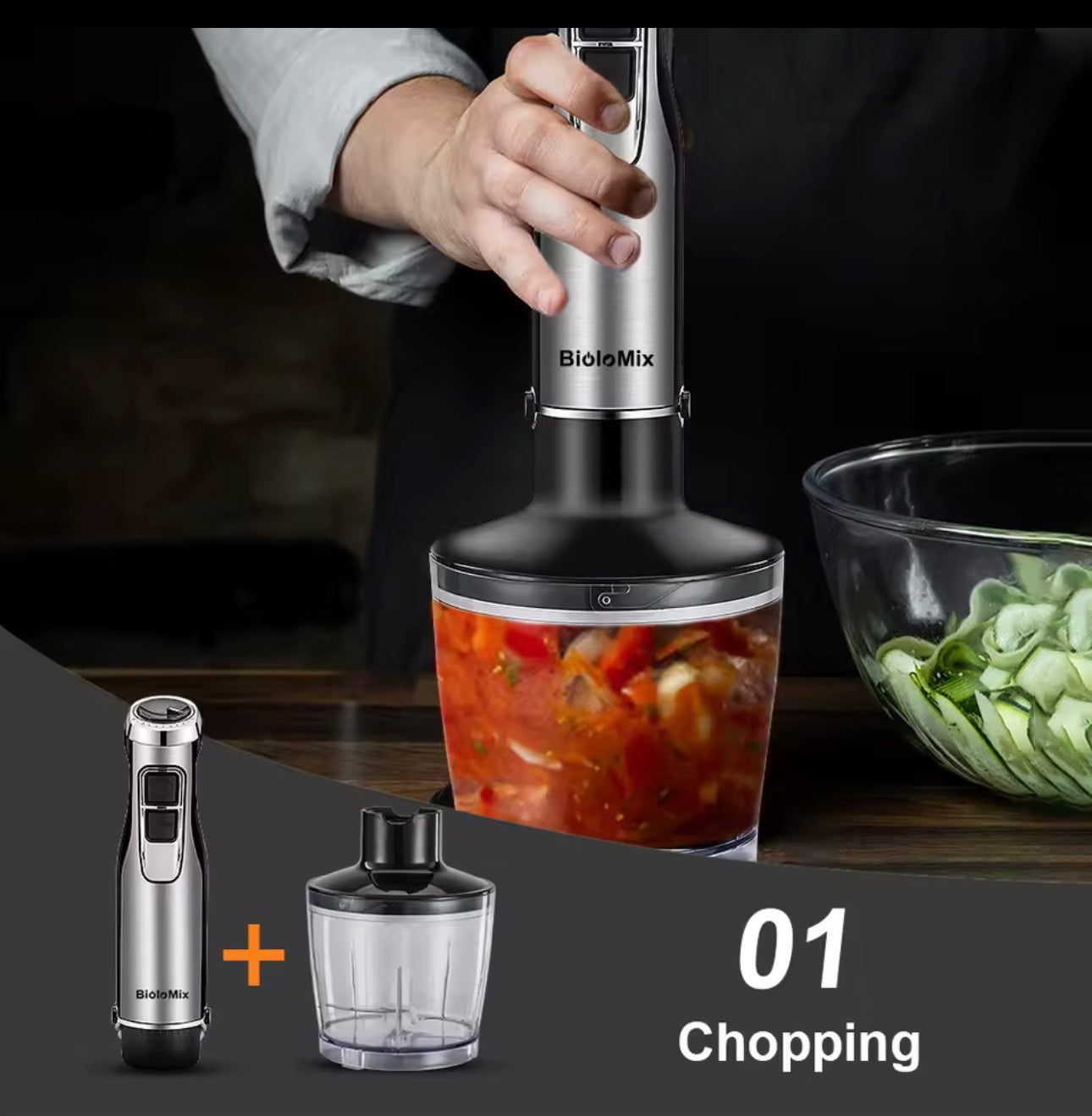 BioloMix™ 4-in-1 PowerBlend Pro Hand Blender