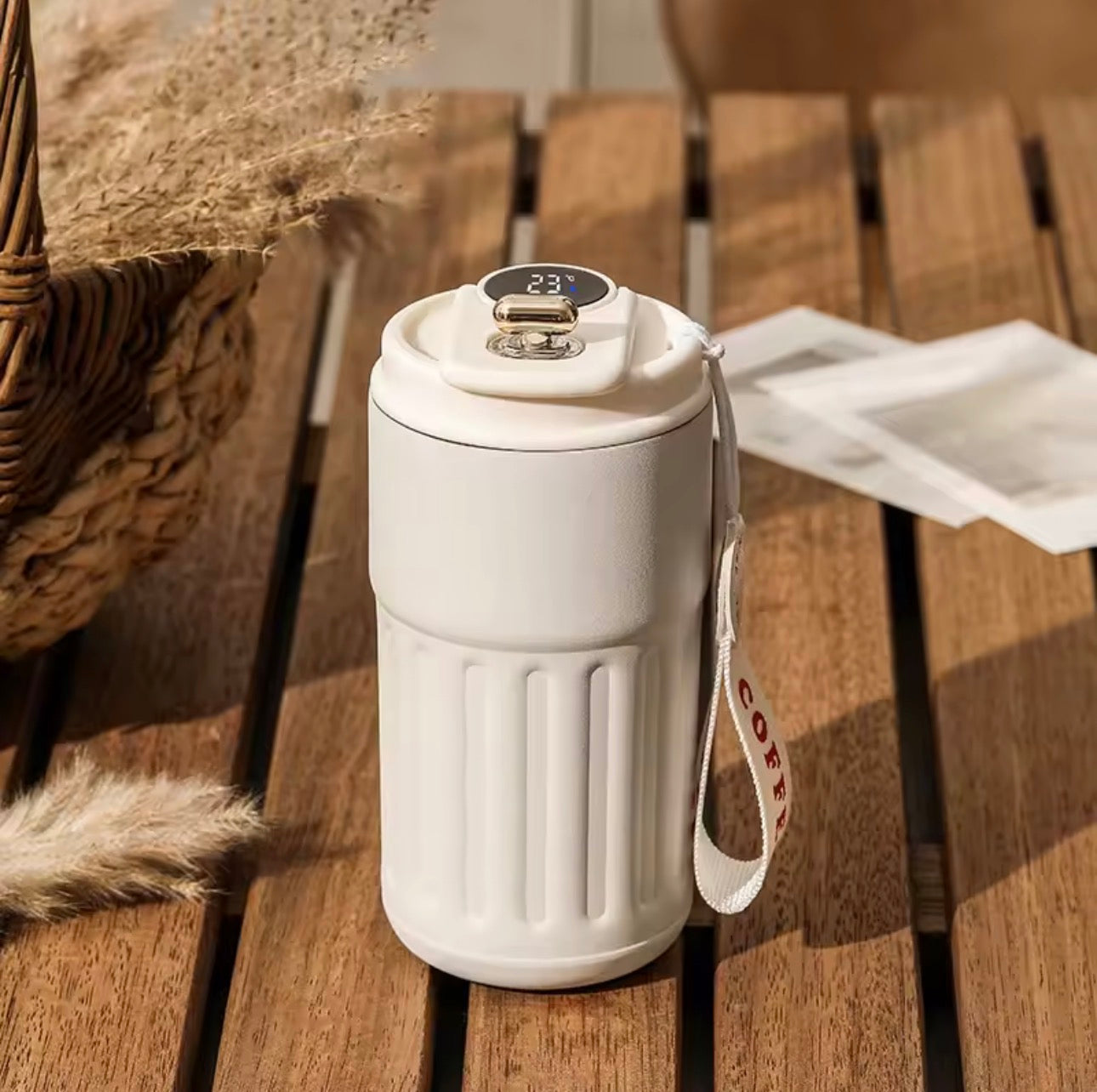 Smart Temperature Display Travel Mug | 450ml Insulated Coffee Cup