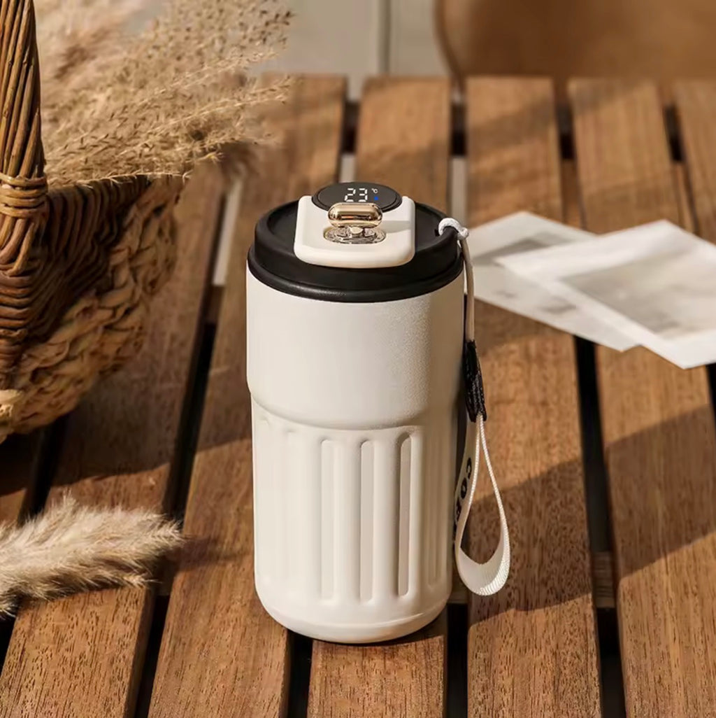 Smart Temperature Display Travel Mug | 450ml Insulated Coffee Cup