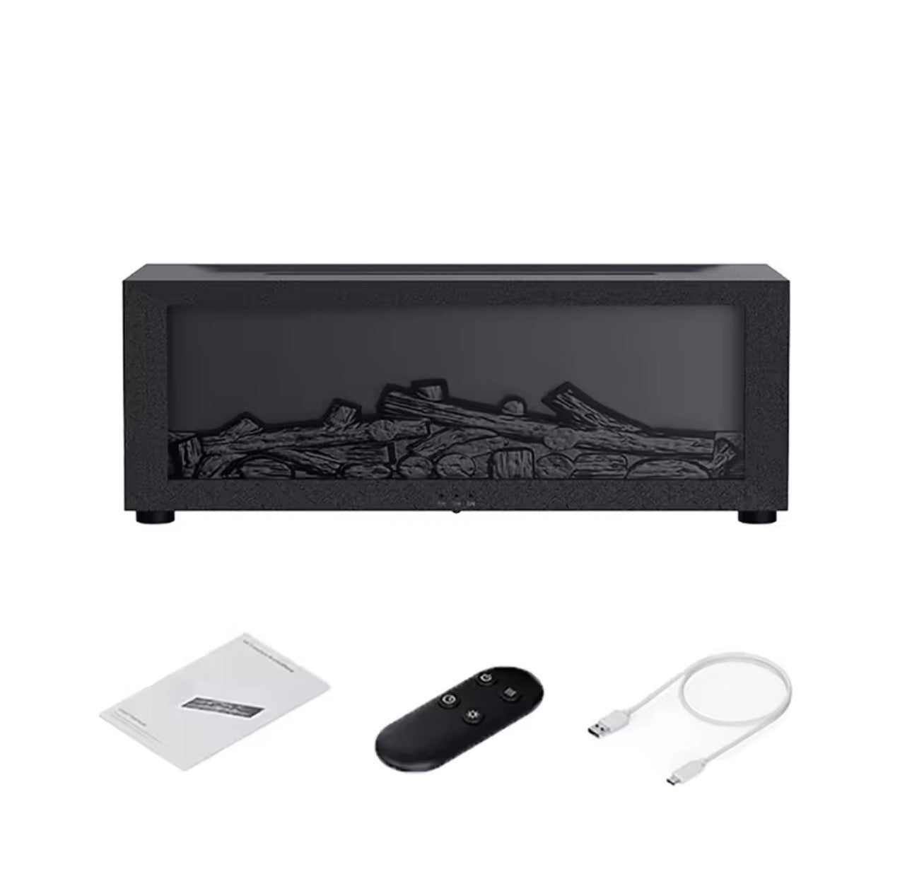 Flame Aroma Humidifier – LED Fireplace Essential Oil Diffuser