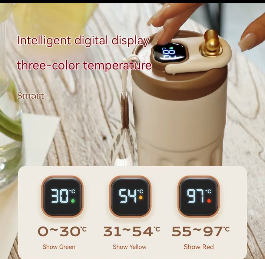 Smart Temperature Display Travel Mug | 450ml Insulated Coffee Cup