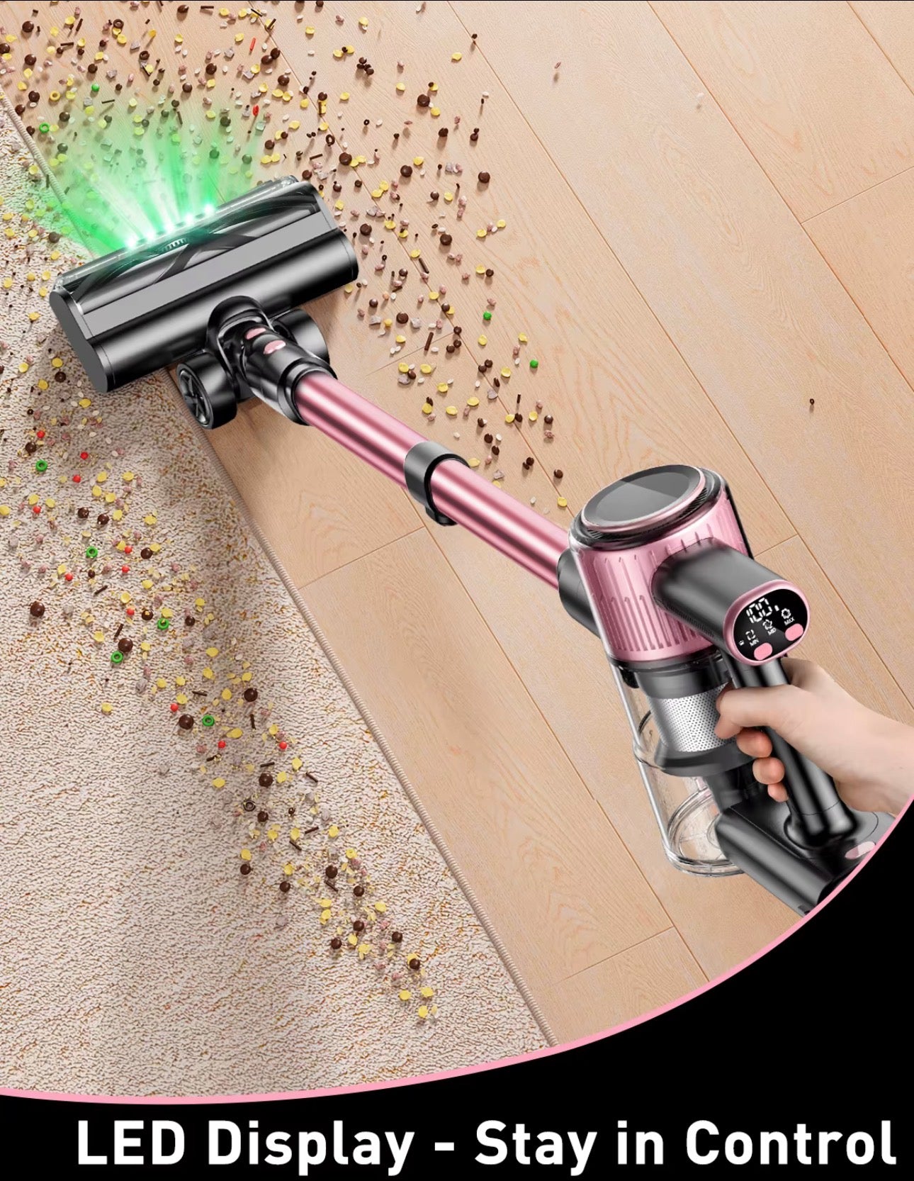 LuxeNova™ Cordless 10-in-1 Stick Vacuum Cleaner | 55kPa Powerful Suction
