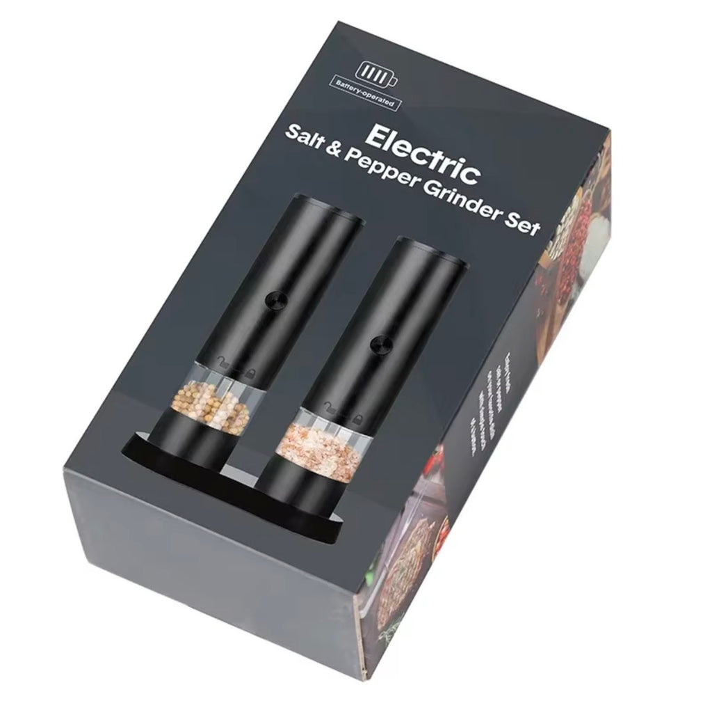 USB Rechargeable Electric Salt & Pepper Grinder – Adjustable Coarseness
