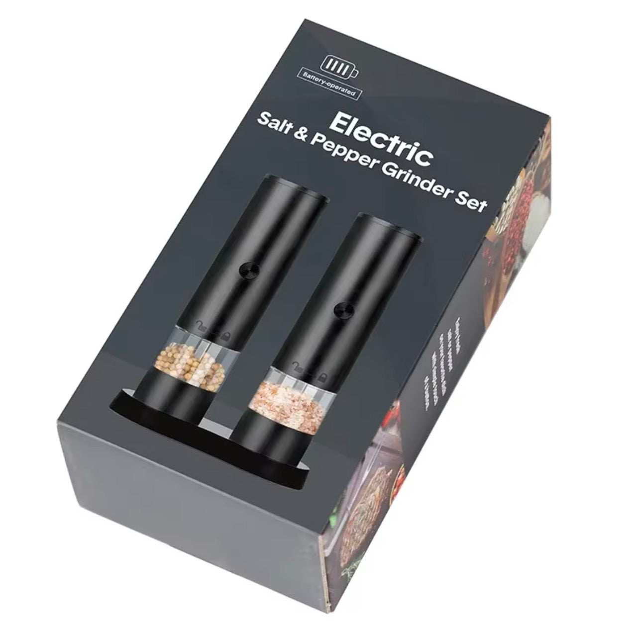 USB Rechargeable Electric Salt & Pepper Grinder – Adjustable Coarseness