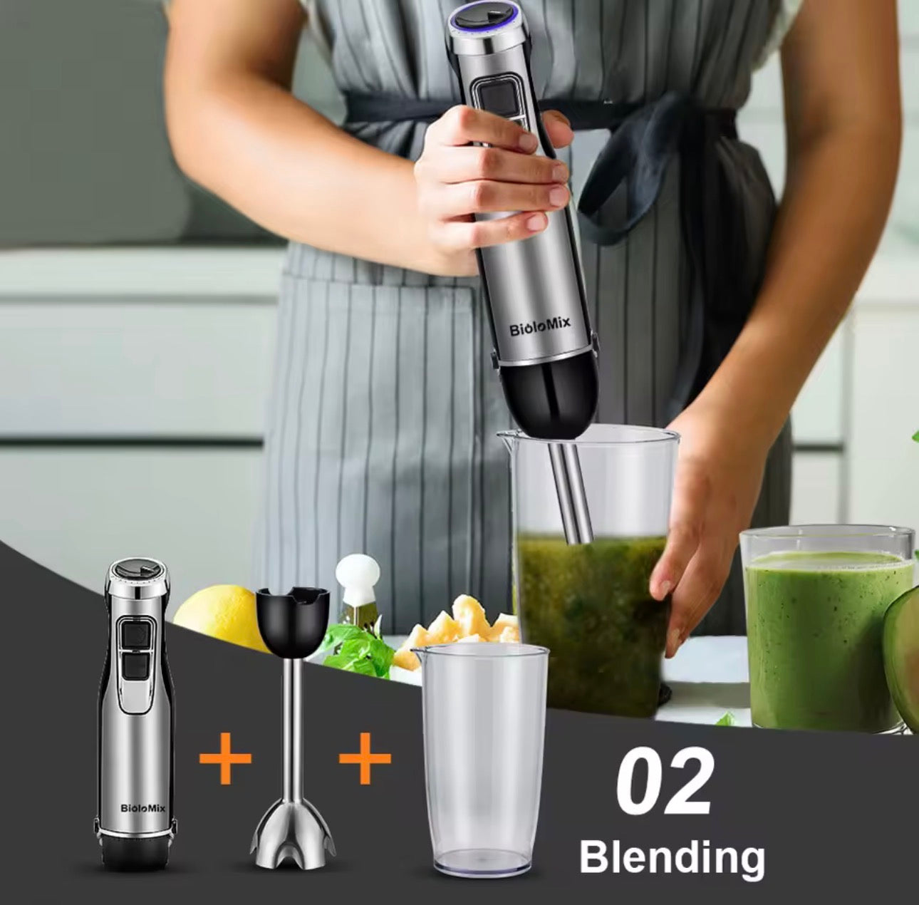 BioloMix™ 4-in-1 PowerBlend Pro Hand Blender