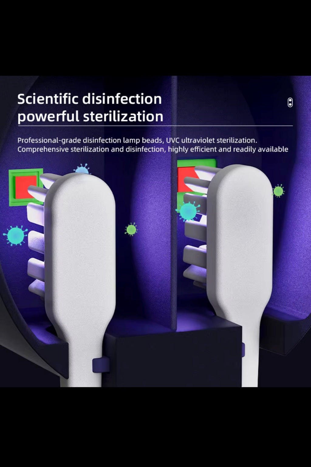 Rechargeable UV Toothbrush Sanitizer & Holder