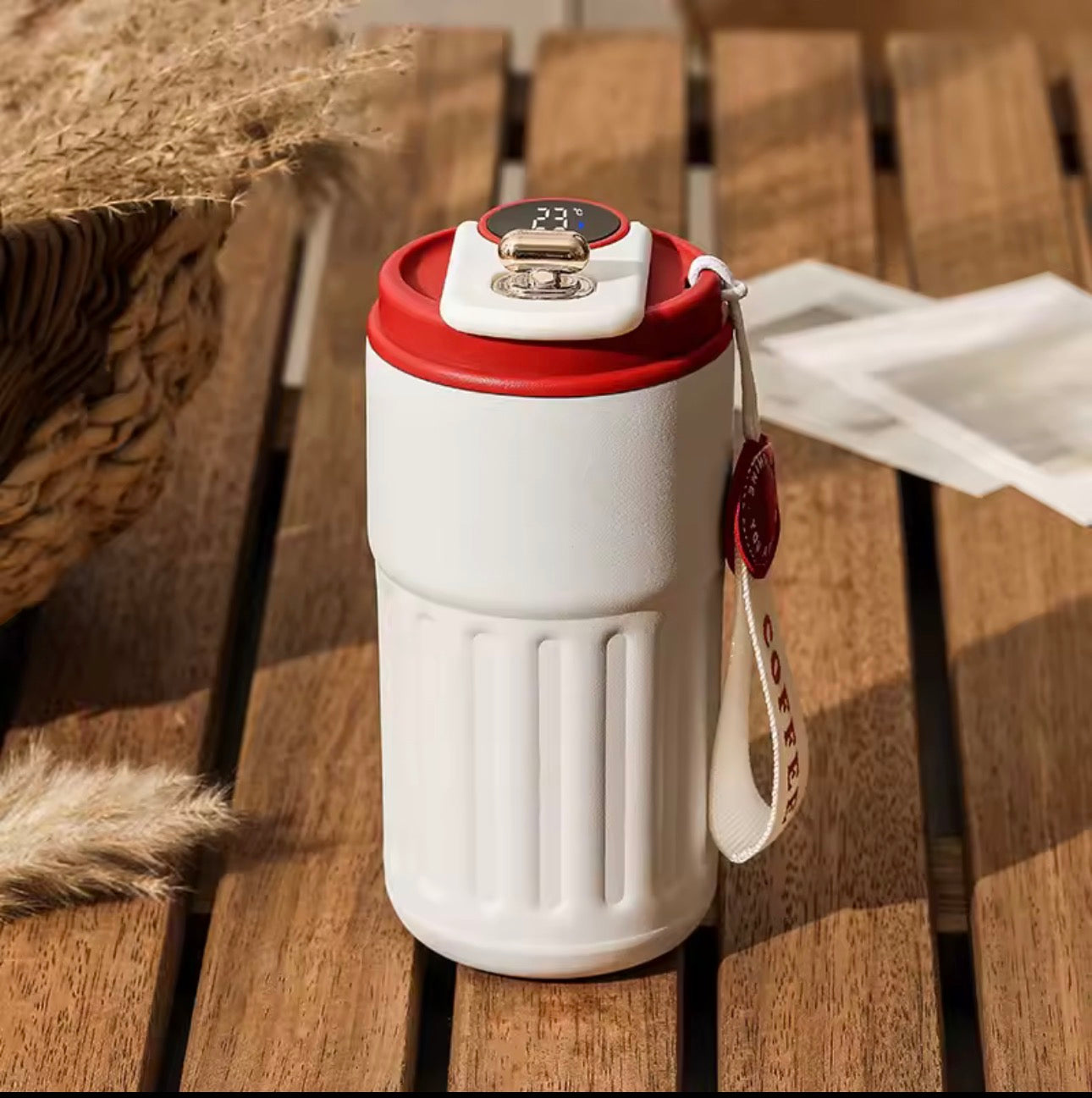 Smart Temperature Display Travel Mug | 450ml Insulated Coffee Cup