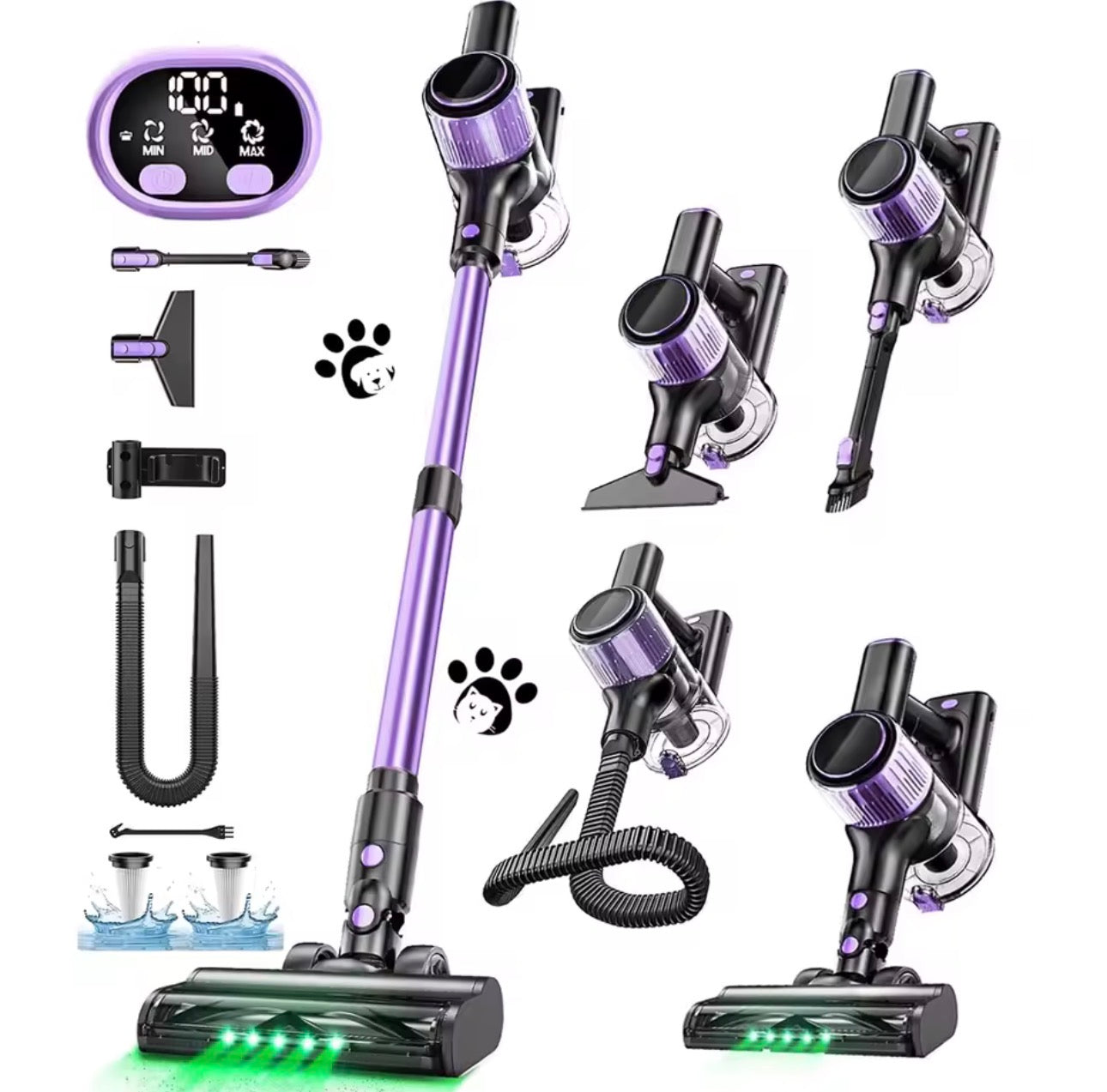 LuxeNova™ Cordless 10-in-1 Stick Vacuum Cleaner | 55kPa Powerful Suction