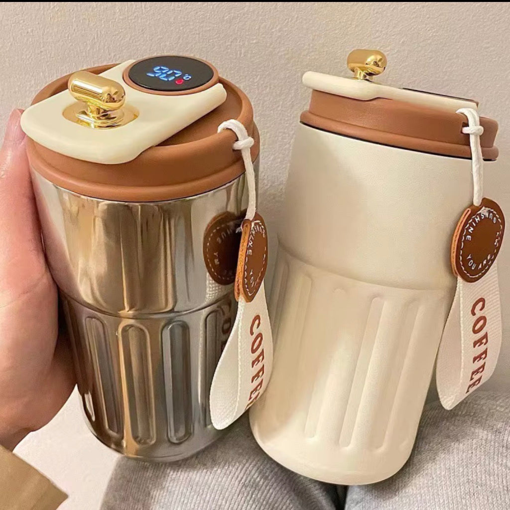 Smart Temperature Display Travel Mug | 450ml Insulated Coffee Cup