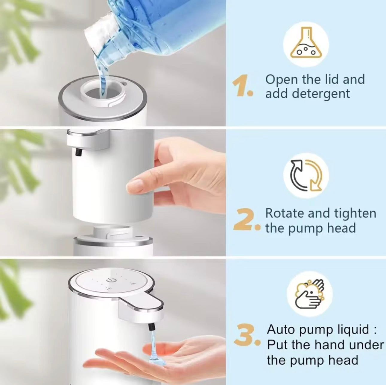 Automatic Touchless Soap Dispenser – USB Rechargeable